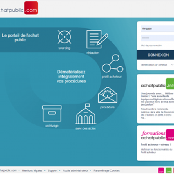 Translation of a purchaser portal and user guide for Achat Public